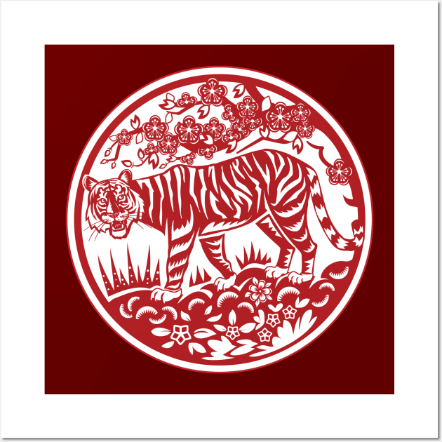 Chinese Zodiac - Tiger Wall Art by Peppermint Narwhal